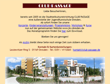 Tablet Screenshot of club-passage.de